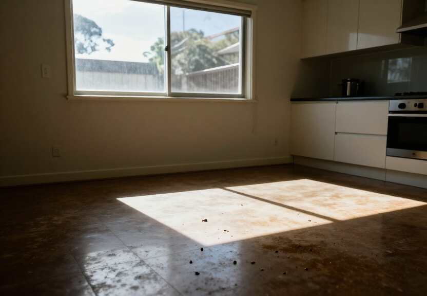 Rodent infestation in a Manly garage before treatment