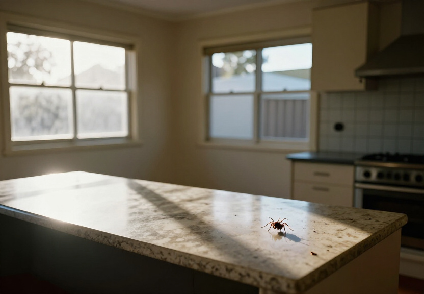 Ant trail in a Manly bathroom before treatment